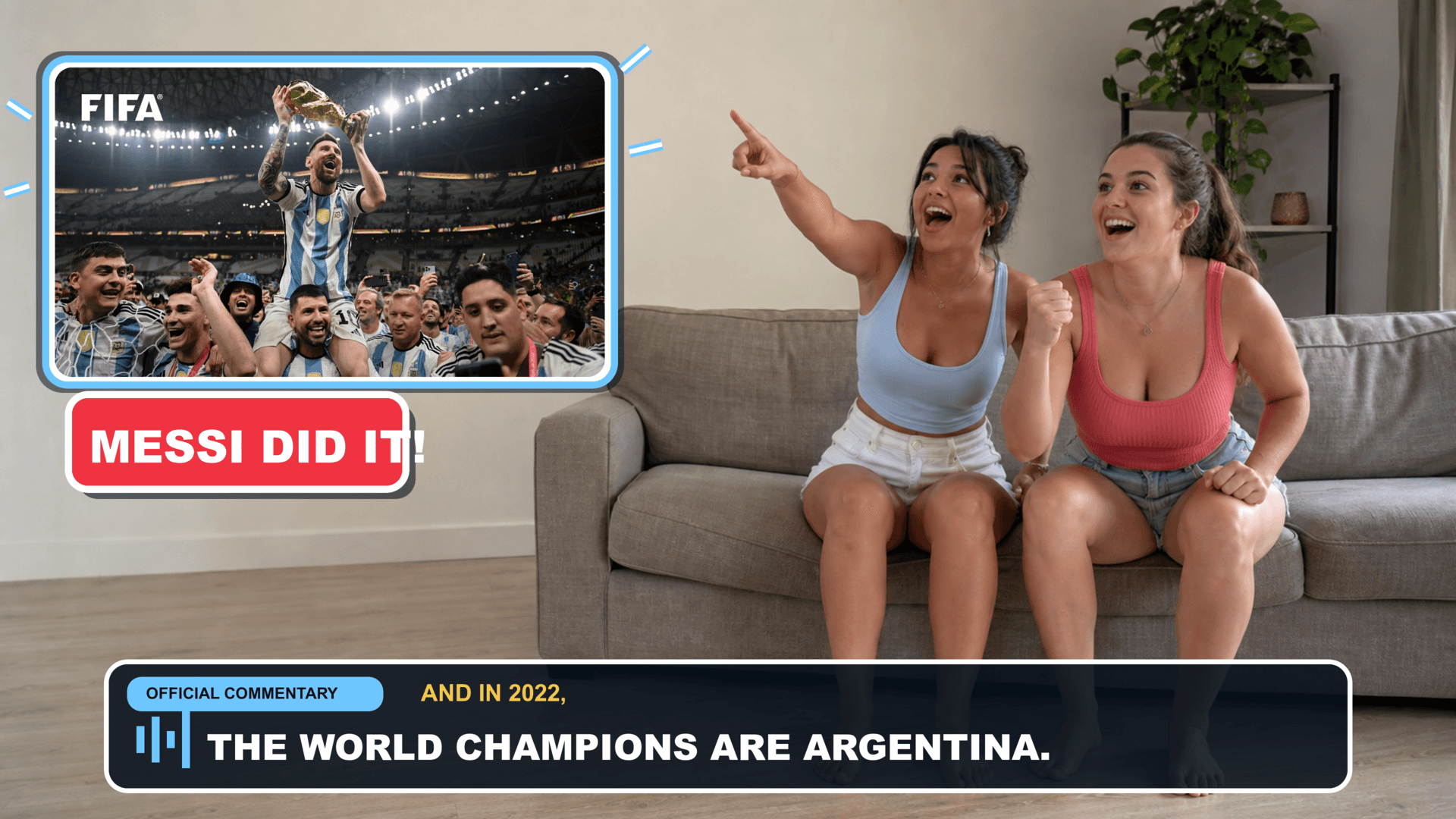 Fã do futebol argentino reage a cartão vermelho durante jogo contra a Espanha