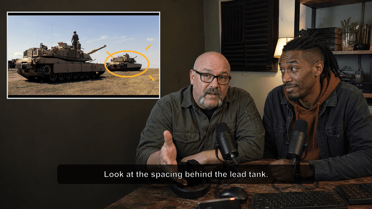 Military reaction creator discussing equipment used for helicopter operations