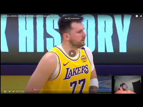 Video thumbnail: Lakers vs Jazz LUKA LAKER DEBUT!