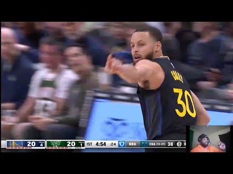 Video thumbnail: Warriors vs Bucks Steph VS Dame Shootout!