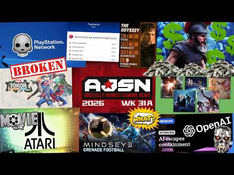 Thumbnail for AJSN WK31A- PSN goes DOWN!, Odyssey's HUGE 2nd Weekend, Atari gets MOVIES?!, MindsEye Football Mode?