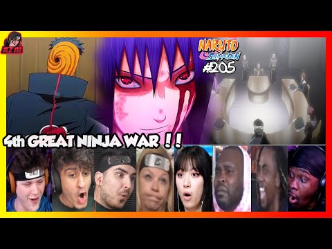Video thumbnail: "Obito Declares War?!"😱🔥Naruto Shippuden Episode 205 REACTION MASHUP