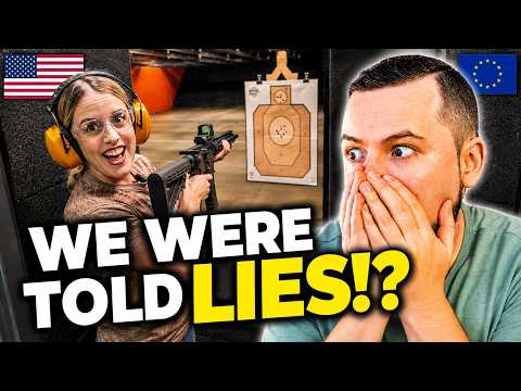 Video thumbnail: Europeans Are TERRIFIED to Shoot Guns… Until They Try It!