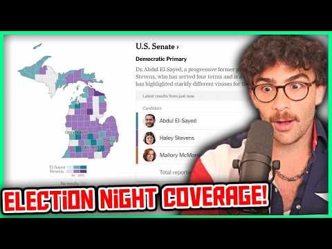 Video thumbnail: Michigan Primary Election Night! | Hasanabi Reacts