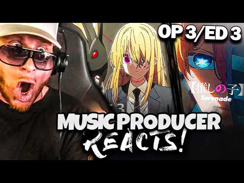 Thumbnail for MUSIC PRODUCER REACTS to OSHI NO KO S3 OP & ED!  (+ Bonus Reaction 👀)