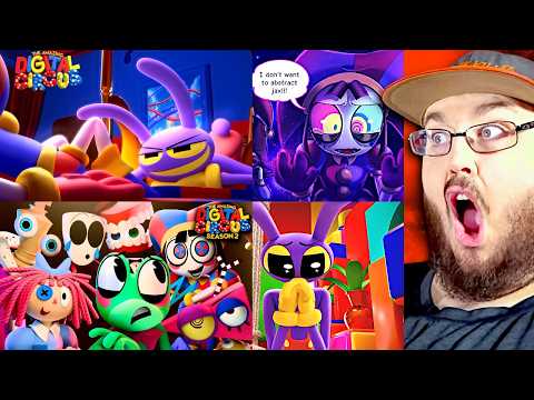 Thumbnail for THE AMAZING DIGITAL CIRCUS: SEASON 2 - Teaser, Hey Pom Pom animation, TADC AU Comic Dub REACTION!!!