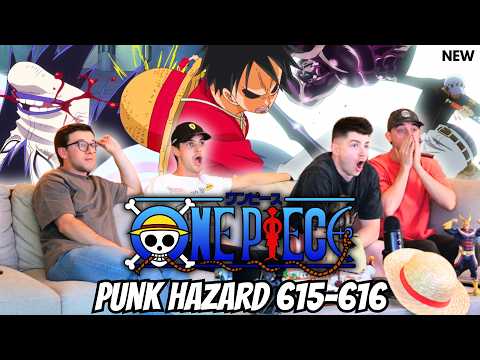 Video thumbnail: LUFFY AND LAW GO CRAZY...One Piece Punk Hazard Episodes 615-616 | Reaction/Review