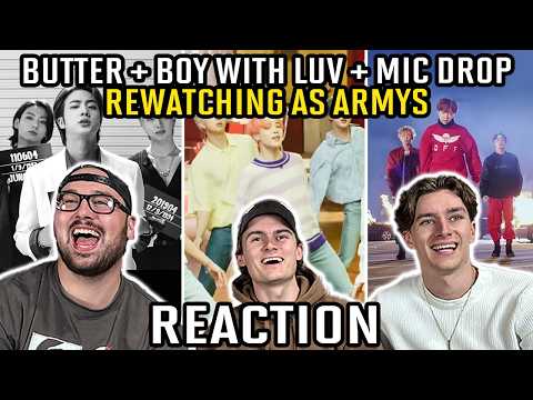 Video thumbnail: BTS BUTTER, BOY WITH LUV & MIC DROP REACTION! | Watching Again After 2 Years