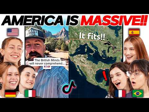 Video thumbnail: Europeans Are Shocked by How MASSIVE America Really Is! | America Makes Europe Look SO TINY